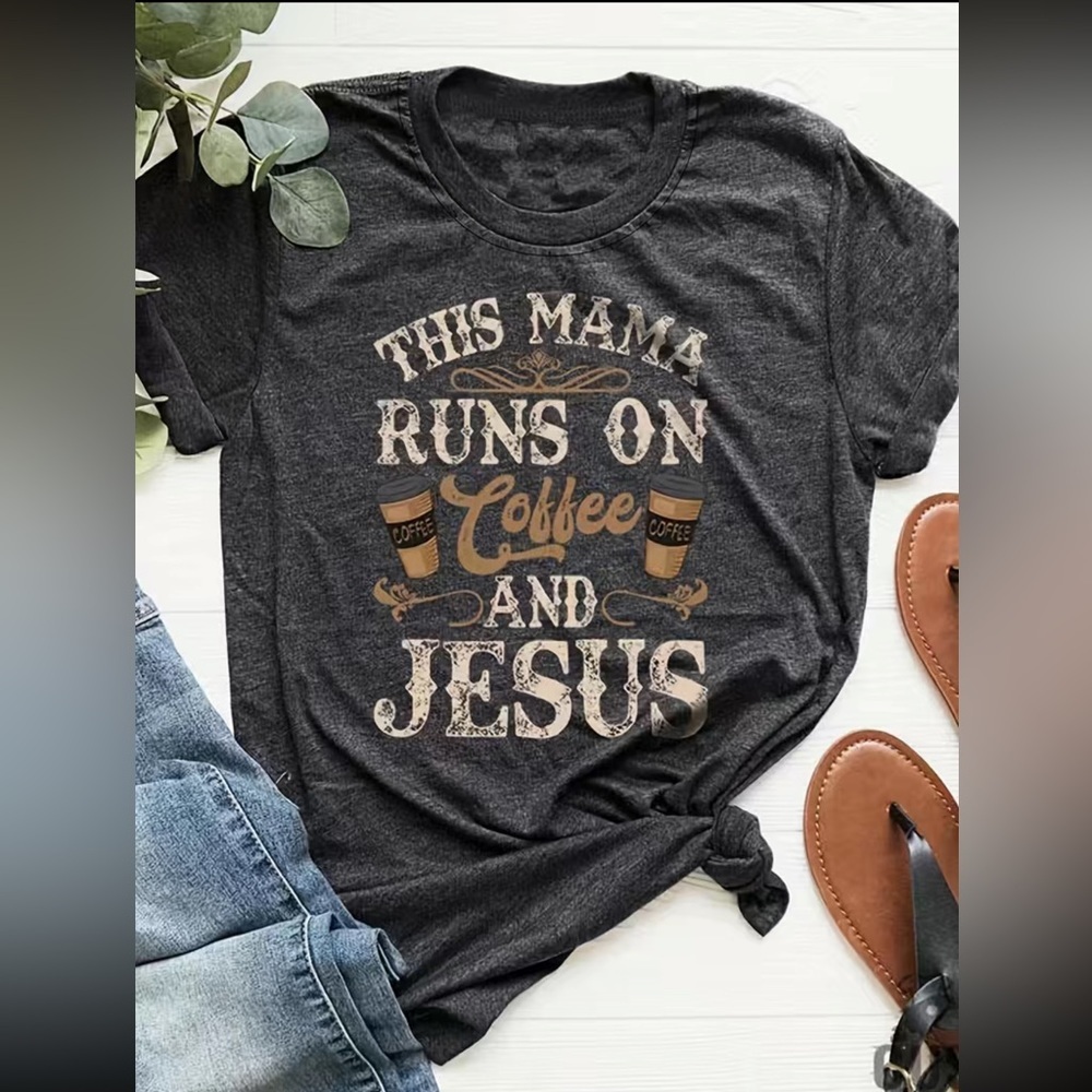 NEW, Jesus & Coffee Graphic Tee